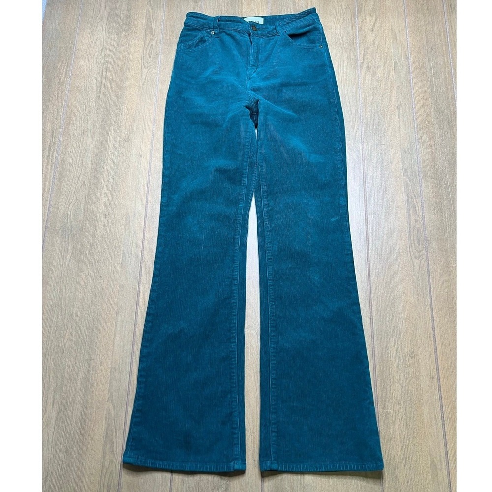Rolla's Dusters Bootcut Pants Women 28 Teal Blue High Rise Corduroy‎ Trousers